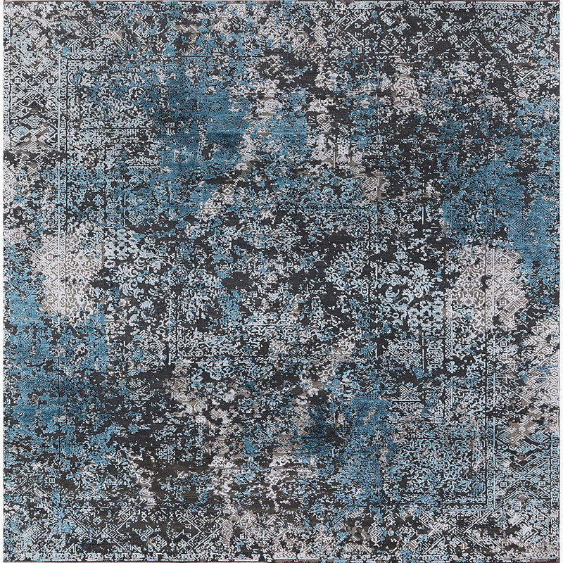 Tapis marocain tissé à la machine, Carré 8 pi