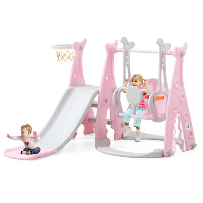 Feanch 46'' W Plastic Freestanding Slide