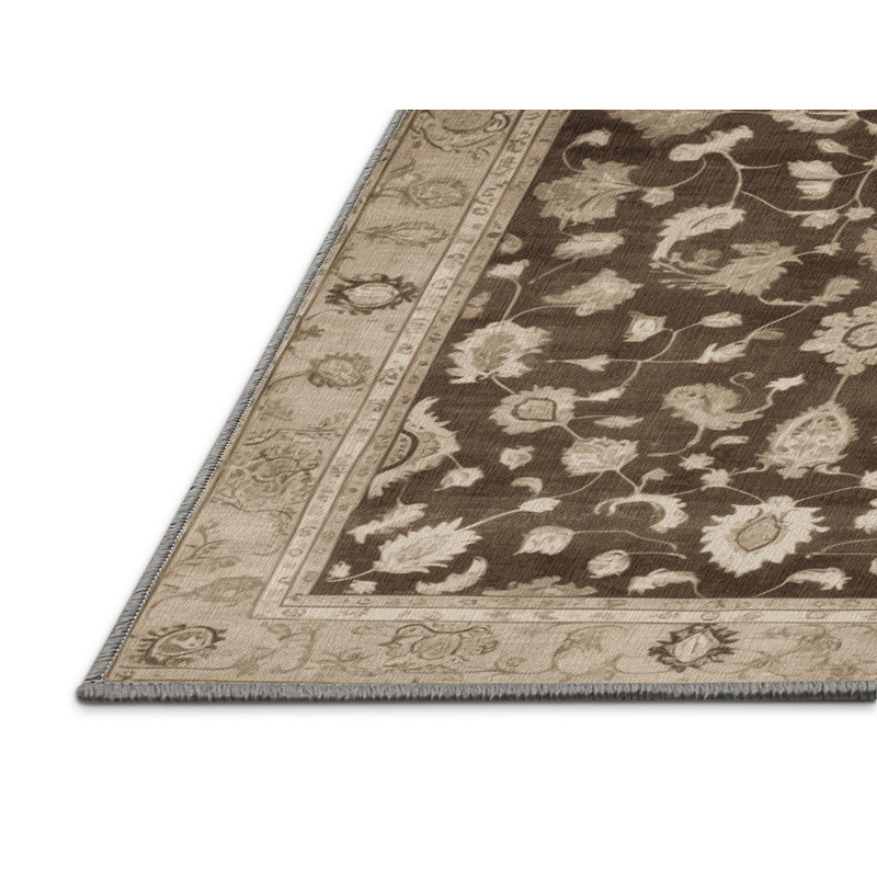 Tapis gris lavable à la machine, Rectangle 6 pi x 9 pi