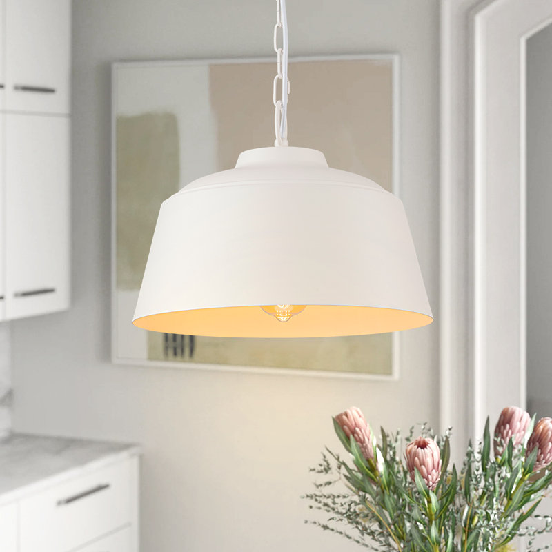 Luminaire suspendu en dôme métallique 1 lumière Caraquet