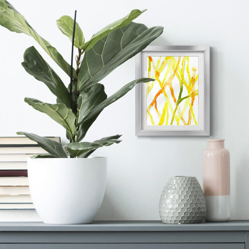 «RunnelIV», reproduction encadrée, H 25,5 po x l 17,5 po, Argent argent