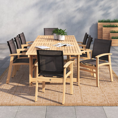 Anautica Rectangular 8 - Person 118'' Long Teak Dining Set