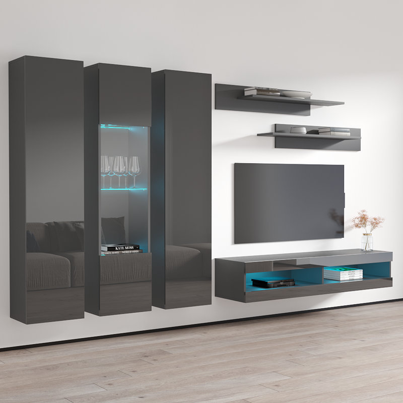Meuble audio-vidéo Fly, Gris