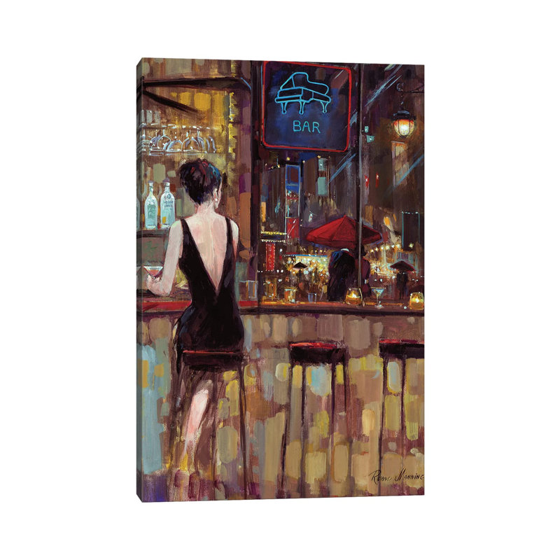 " Piano Bar " by Ruane Manning, Wrapped Canvas, 40" H x 26" W, No Frame