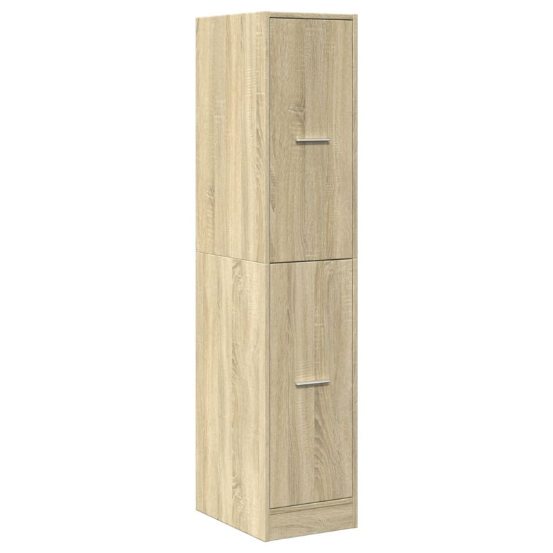  Apothecary Cabinet Sonoma Oak Engineered Wood Tall, Brown