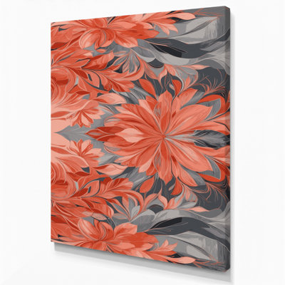 Abstract Florals 62 Brown Canvas Wall Art