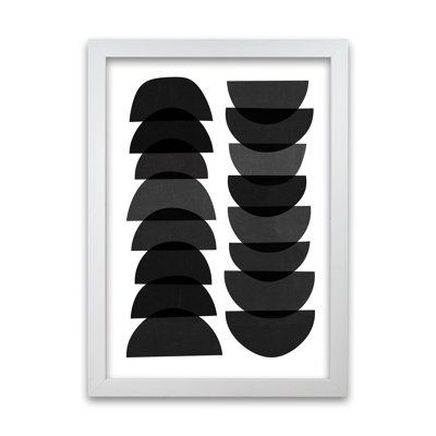 Mid Century Black Half Moons - Print