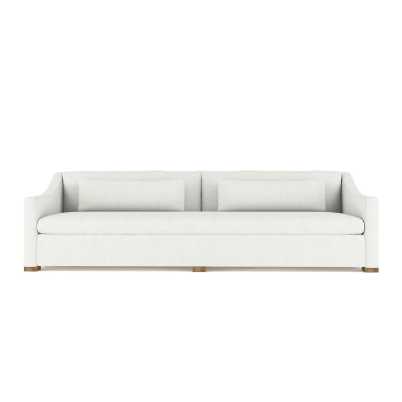 Crosby Slope Arm Sofa, 32.5" H x 108" W x 38" D, Plush Velvet Chocolate, Weathered