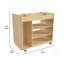 Chariot mobile en bois Bright Bright Beginnings avec compartiments de rangement verticaux et horizontaux