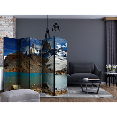 Castaneda 225 cm W x 172 cm H 5 - Panel Solid Wood Folding Room Divider