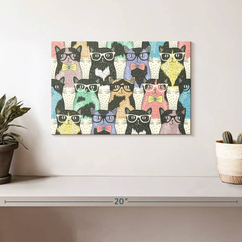 Cool Cats, 8" H x 12" W