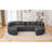 Boneless Modular Sectional 114.9" With Unique Curved Modules, Comfortable Seating, And Boucle Fabric For Living Room, 6 Seats, Black - Combined Design, Deep Soft & Wear Proof-912797744-912797756