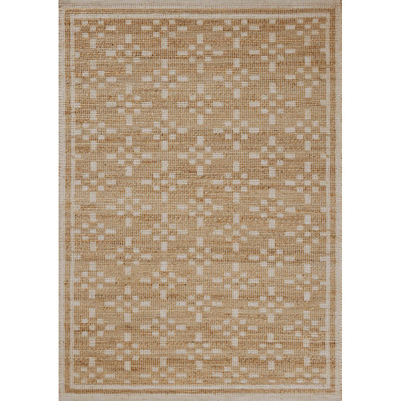 Judy Natural / Ivory Area Rug, Rectangle 9'3" x 13'