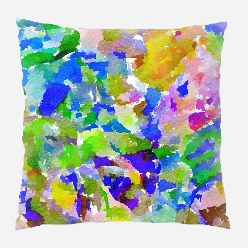 Coussin watercolour Okelley, Microsuède, Intérieur
