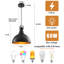 Ensemble de 2 luminaires suspendus noirs, campagnards et industriels pour la cuisine, la chambre à coucher et le bureau