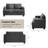 63" 2-Seater Upholstered Square Arm Sofa-1634482929