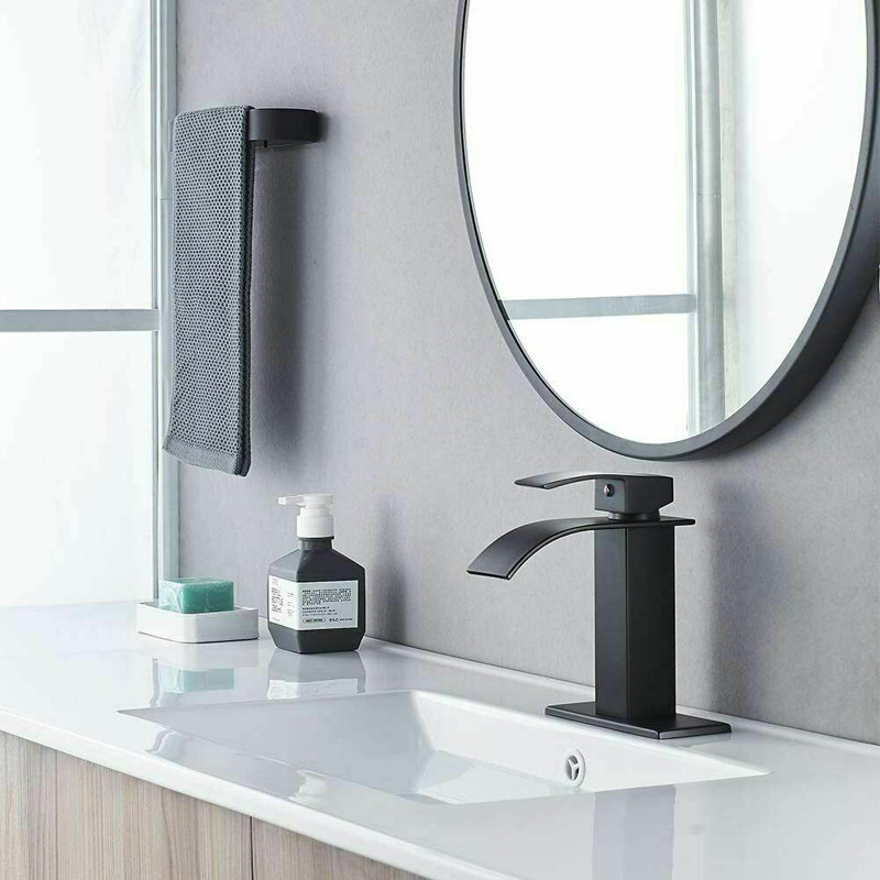 Single-handle Bathroom Faucet, Matte Black 1 , 1.8 GPM