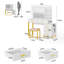 Élégant bureau de meuble-lavabo blanc avec un design contemporain et des caractéristiques puissantes