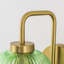Lanterne murale en verre vert 1 lumière H 13 po