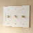 White with Brass - 3 Gang est en rupture de stock