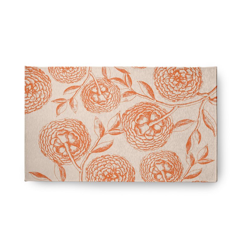 Kaiwen Chenille Floral Indoor / Outdoor Rug