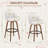  Swivel White Faux Leather 25.5'' Counter Stool with Solid Wood Frame-15567443-15567442
