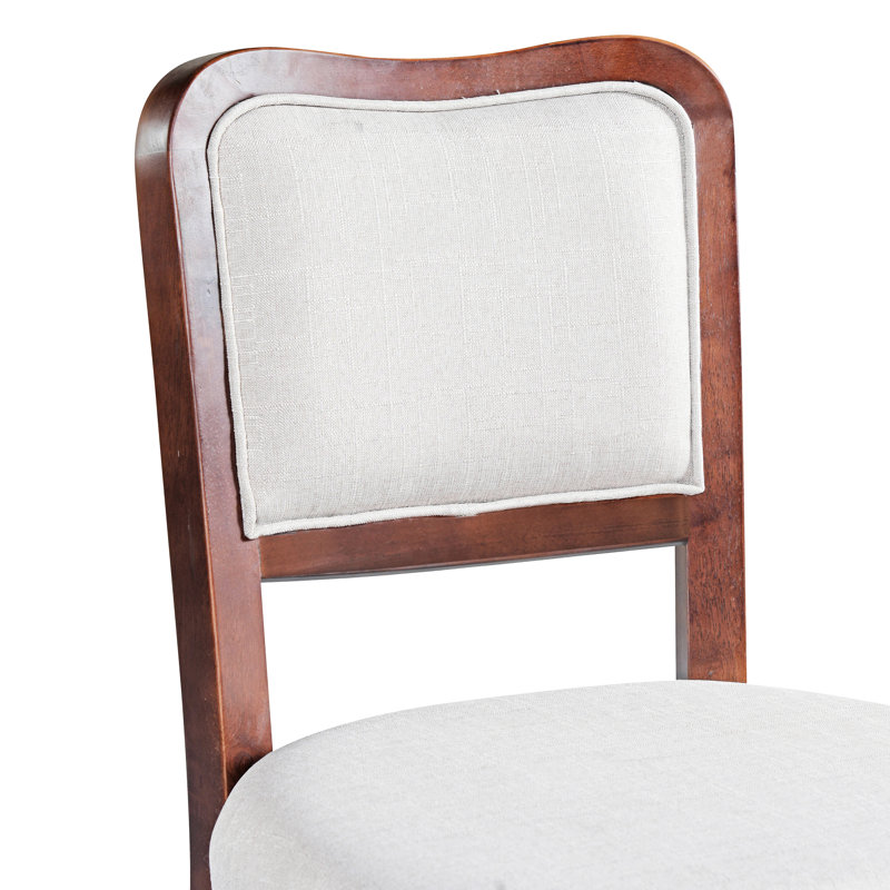 Finition noyer, rembourrée, 2, chaises de salle à manger, design traditionnel élégant, dossiers confortables, convient aux rassemblements formels 2, structure traditionnelle en bois massif rembourré, coussins, famille