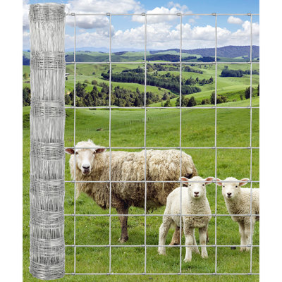 Rouleau de clôture en fil de fer soudé galvanisé 5 pi x 328 pi, pour animaux robuste