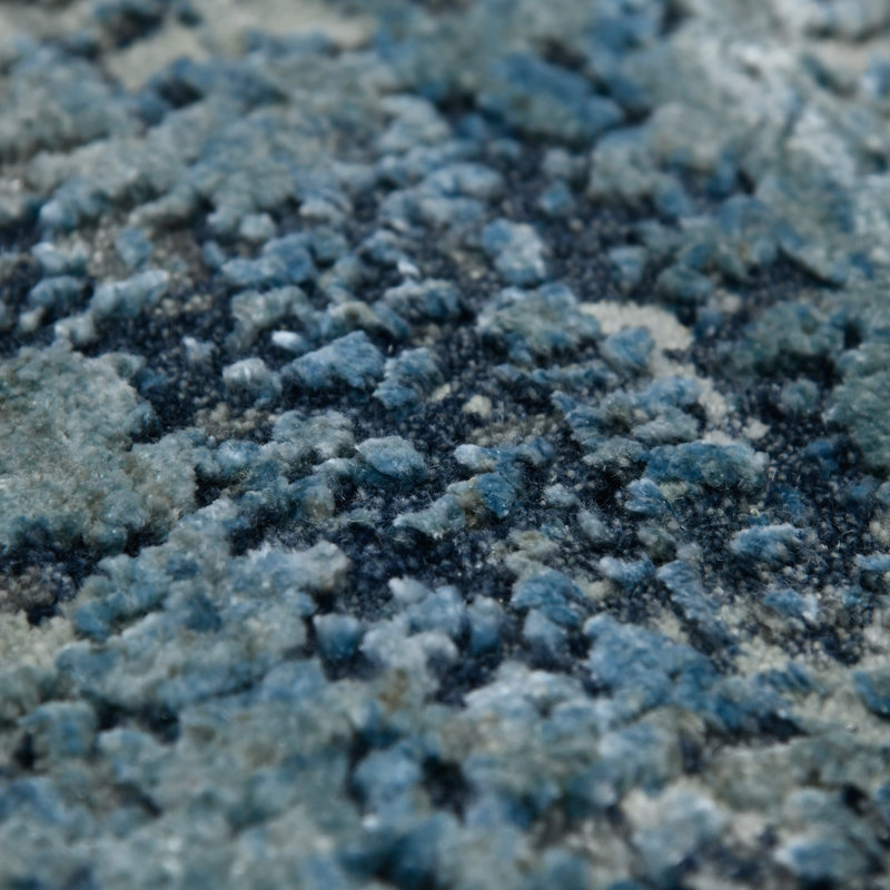 Mystique Abstract Area Rug in Blue, Rectangle 9' x 12'