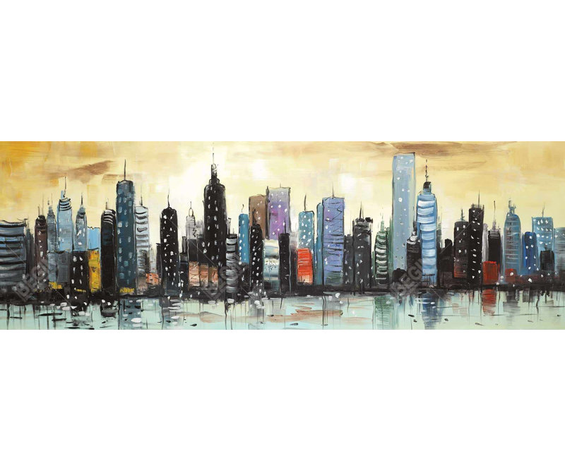 " Skyline On Abstract Cityscape "