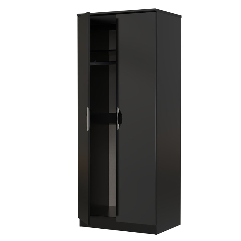 Strella 2 Door Wardrobe, Black