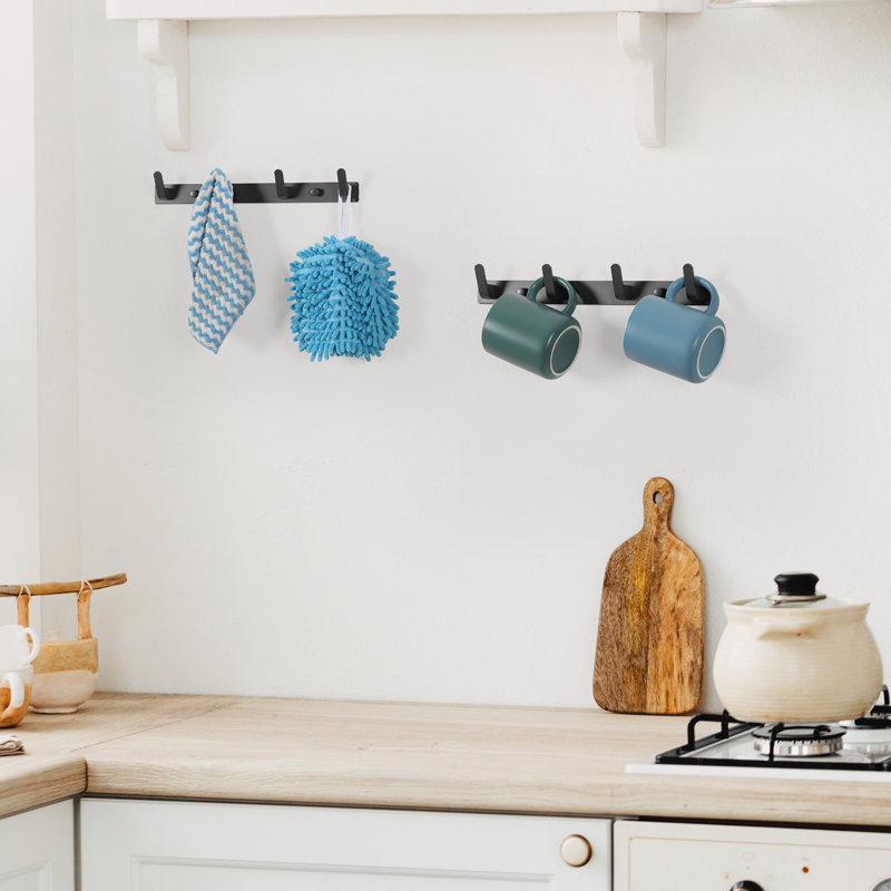 Aluminum Hook Rack Set of 2 - Gray, Gray