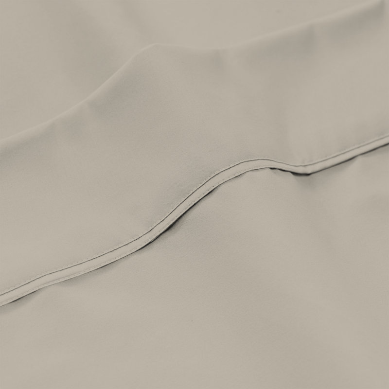 Aireolux Twin Beige Cotton Polyester Microfiber Sheet Set