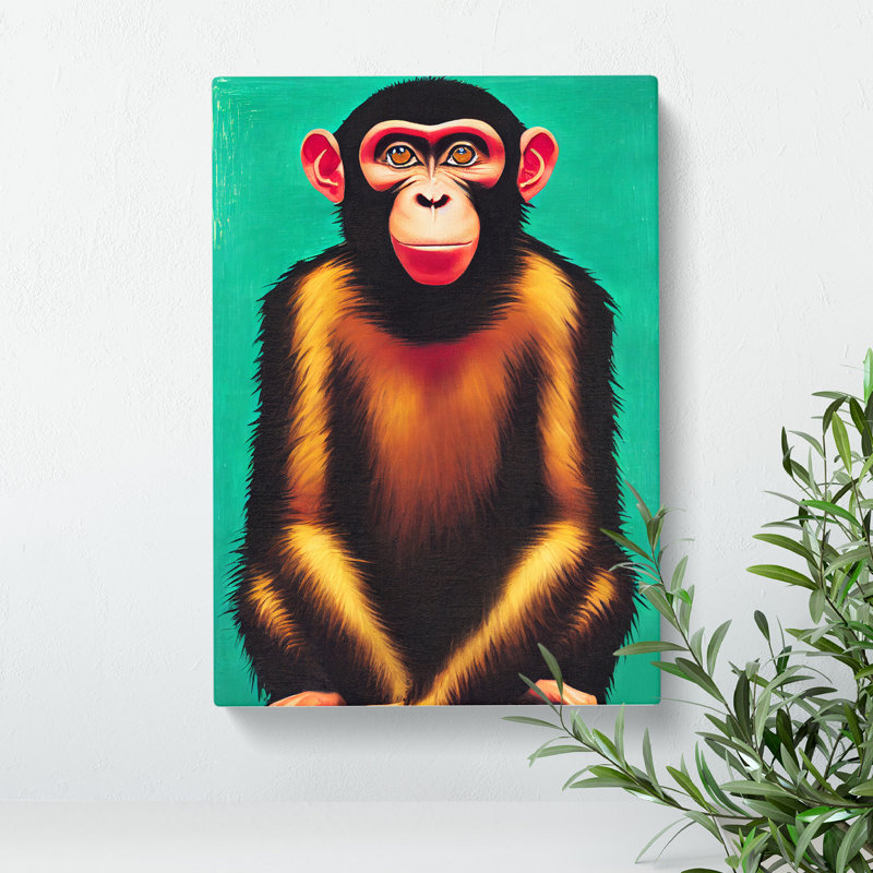 The Wonderful Monkey - Wrapped Canvas Print, 50cm H x 35cm W x 3cm D