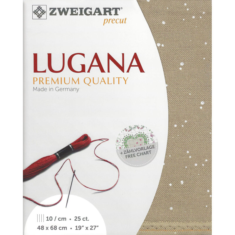 Prédécoupé Zweigart Lugana Splash 25 points 3835/7449
