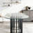 71 inch oval tempered glass dining table-866485375