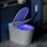 Toilette intelligente avec bidet, toilette bidet avec siège chauffant et veilleuse, toilette moderne sans réservoir avec uv pour la salle de bain, toilettes une pièce à fermeture en douceur, sécheuse, capteur de pied, couvercle et siège auto