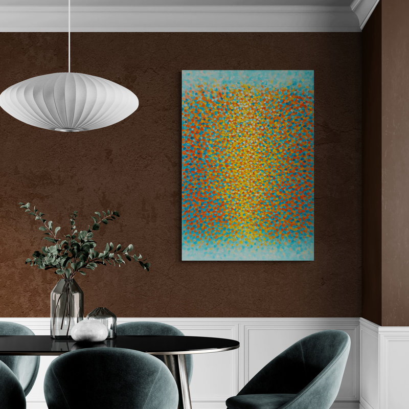 Radiant Mosaic Abstract Wall Art - Canvas Framed Print, 61 cm H x 41 cm W