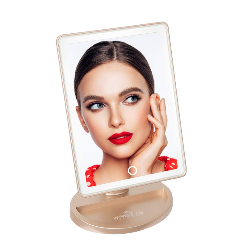 Miroir de maquillage tactile Touch Infinity, Or champagne