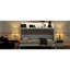 Lit simple TG avec bureau, DEL et charge. Blanc. Fabriqué en bois massif et pouvant être utilisé dans le bureau personnel d'une chambre d'amis. Couleur blanche. Produit à l'aide d'un