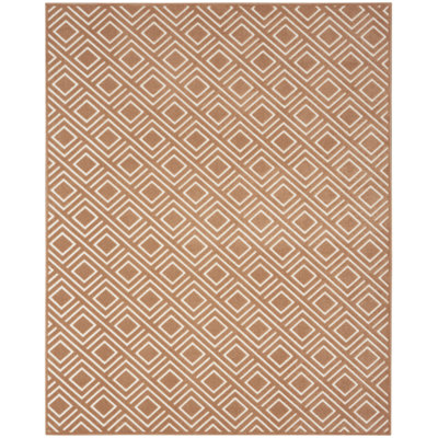 8' X 10' Brown Geometric Area Rug