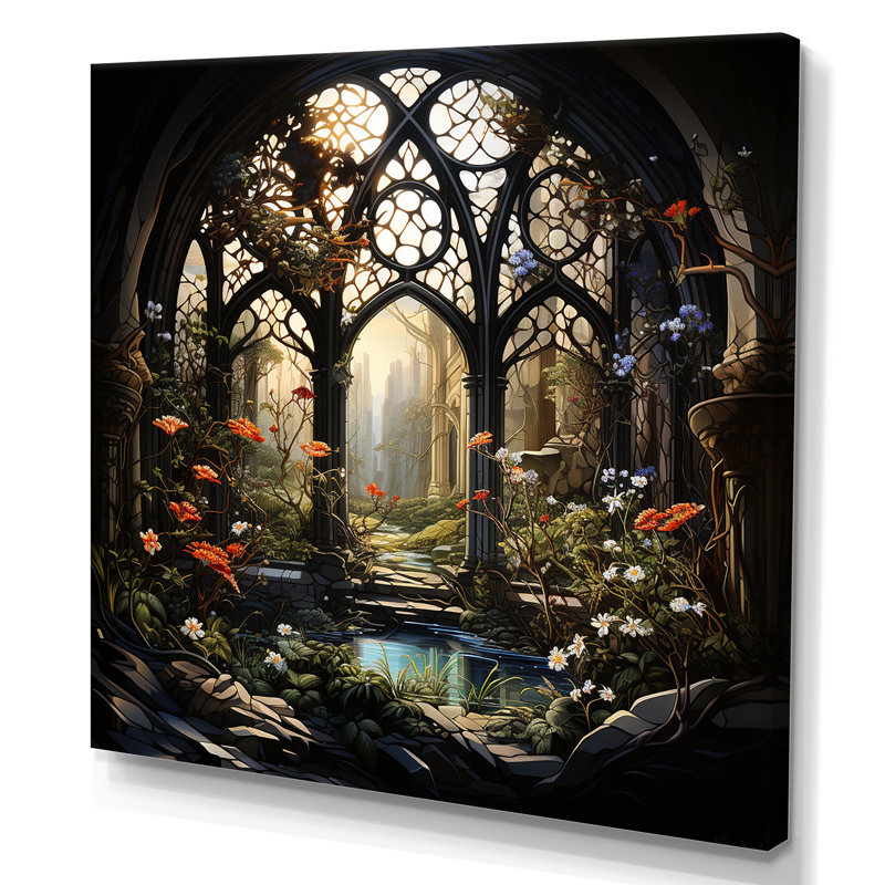 «Church Church», impression florale sur toile, H 16 po x l 16 po x P 1 po, Toile tendue