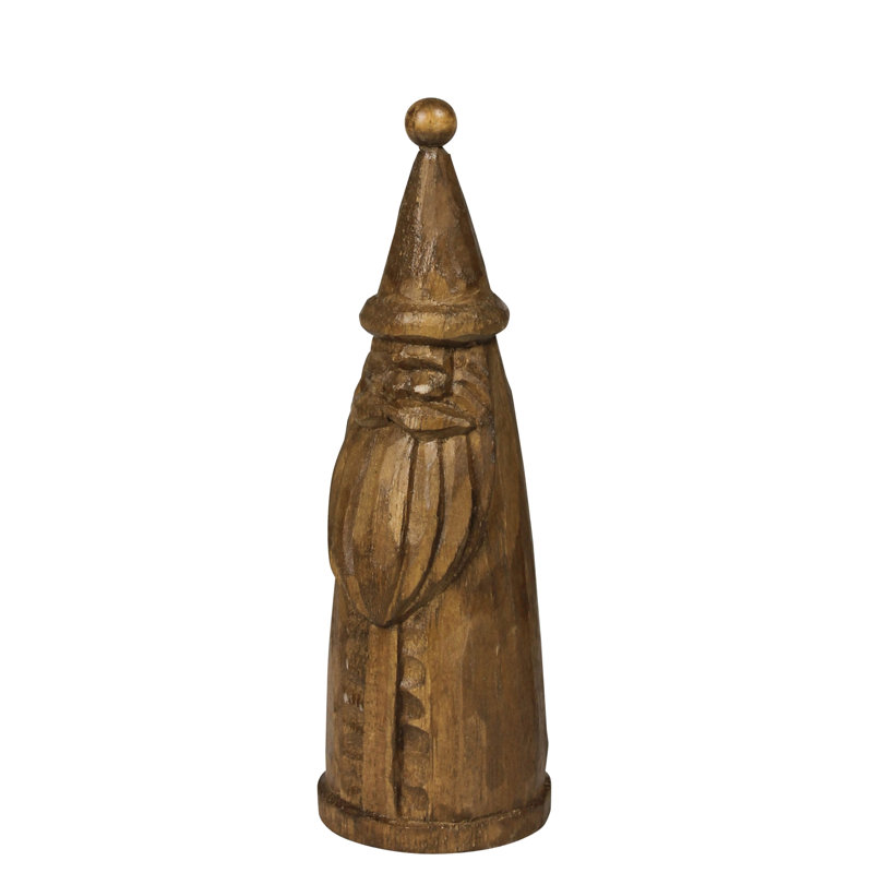 Père Noël, bois - Lrg, H 8 po x l 2,75 po x P 2,75 po