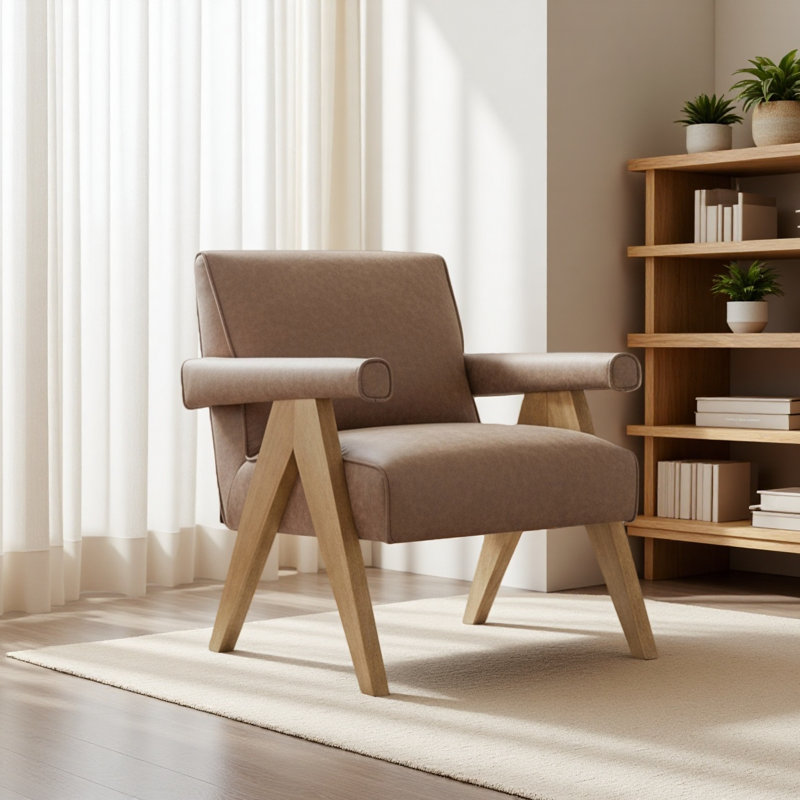 Modern Arm Chair, Espresso