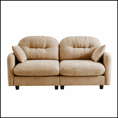 Canapé modulaire en tissu de chenille avec causeuse, dossier capitonné, conception ergonomique, mousse haute densité, installation facile, accoudoirs élégants, base en bois de haute qualité, convient aux salons