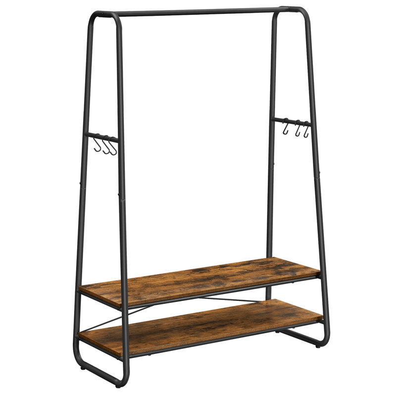 Lenroy 100cm Clothing Rack, Dark Brown/Black