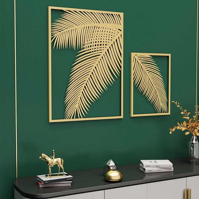 Ensemble de 2 décorations murales en métal pour la maison
