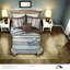 Ensembles de literie en jacquard de luxe en courtepointe réversible en coton bleu avec coussins décoratifs