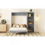 Grand lit escamotable mural avec tablettes