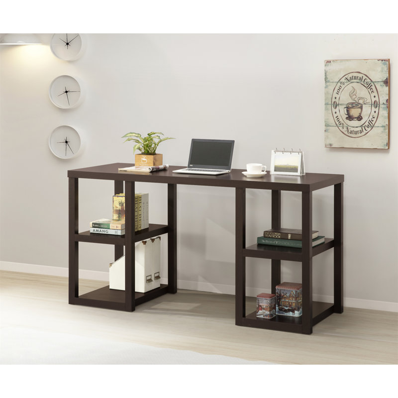 Bureau cappuccino en chêne (sans les chaises de bureau)